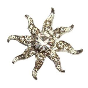 Vintage - Rhinestone Sunburst Brooch/Pin